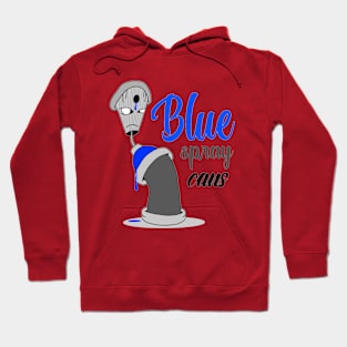 Cans blue spray Hoodie